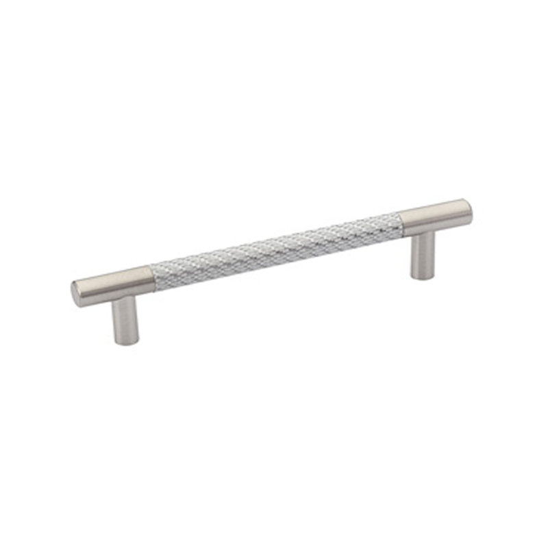 Bar Pull, Satin Nickel/Fiber Silver, 6"