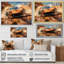 «Orange Exotic Car On Offroad II», reproduction sur toile-2103511313-2103511407