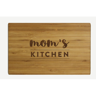 Koyal Wholesale "Mom's Kitchen" Wood Cutting Board