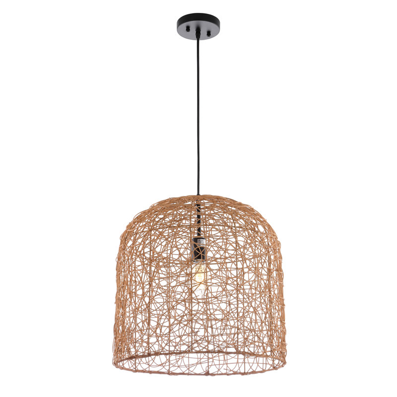 Axelle 1 - Light Natural/Black Single Pendant