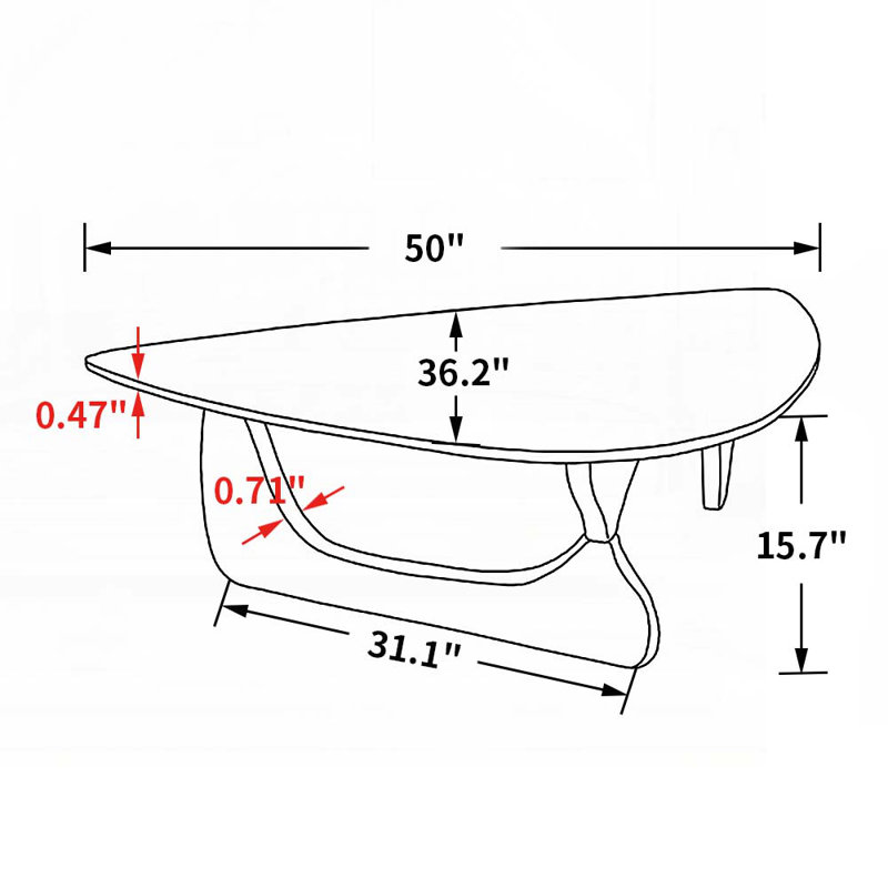 Carmila Glass Top Coffee Table, Brown
