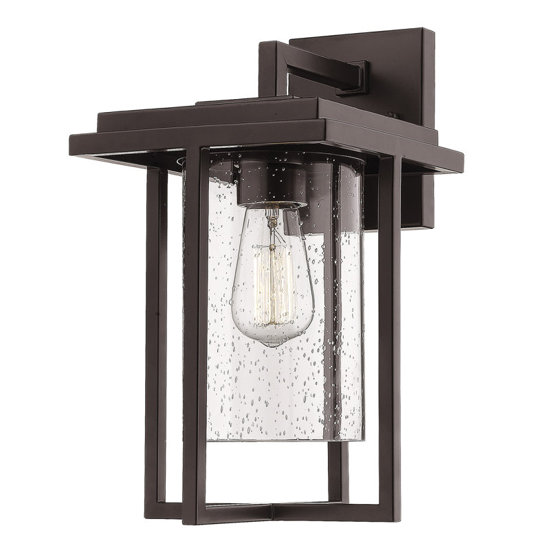 Lanterne murale d'extérieur Beene, Bronze thermolaqué, H 13,5 po x l 8 po x P 8 po