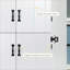 Armoire de rangement surélevée autoportante à 6 niveaux de 70 po Cabinets, 4 portes, 2 tablettes réglables, anti-basculement, gris | Contemporain | Panneau de fibres à densité moyenne