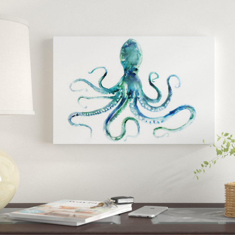 " Octopus " by Edward Selkirk, 40" H x 60" W x 1.5" D, Wrapped Canvas, No Mat