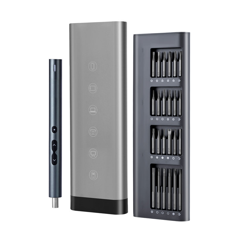 Ensemble de tournevis électrique de précision, 48 embouts magnétiques, mini tournevis électrique avec boîte de rangement magnétique, embouts en acier s2, lumière DEL, recharge de type C, pour téléphone, ordinateur portable et réparation d'appareils électroniques