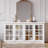 Versatile 4-Door Storage Cabinet With Tempered Glass