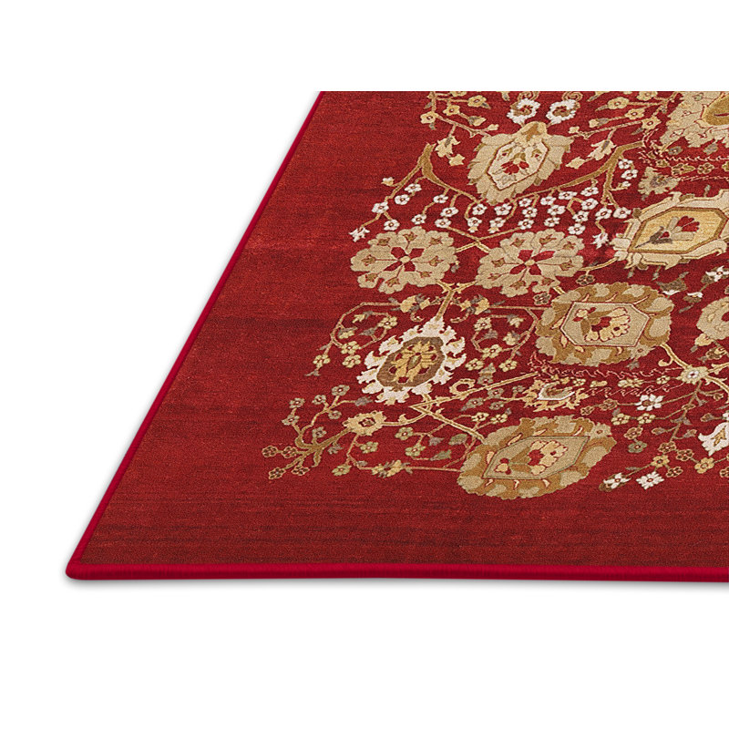 Tapis oriental rouge / beige Peasley, Rectangle 5 pi x 7 pi