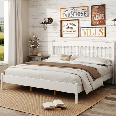 Heavy-Duty Platform Bed with Slats Support