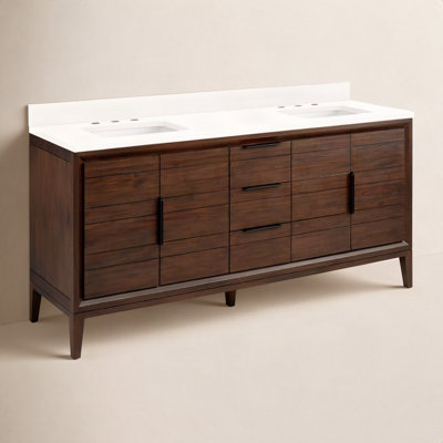 Aliso 72" Carrara Marble Double Bathroom Vanity