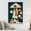 Cosmic Jamboree Abstract Retro Surreal Landscape Nature Wall Art Print by Treechild - Wrapped Canvas Print-713152939