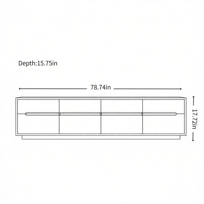 Meuble télé simple, rétro et léger, Blanc cassé