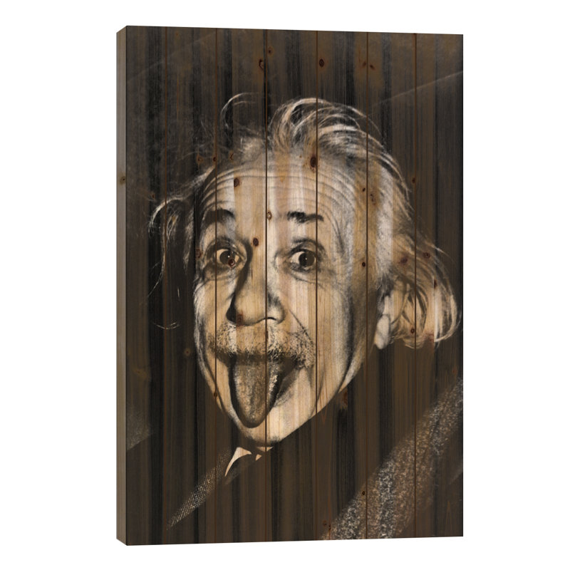 Albert Einstein, tirant la langue, L 18 po x H 26 po