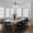 Modern 5-Light Black Dimmable Capiz Shell Tiered Chandelier-339180064-339086453-337397353