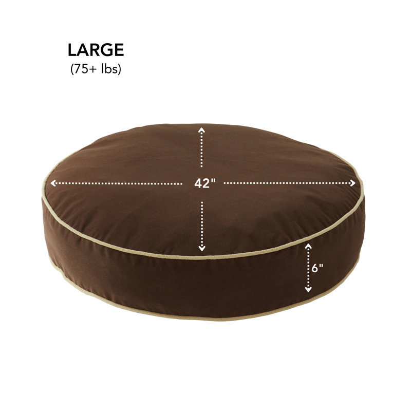 Lit pour chien Buckhead, Cacao, Très grand (l 42 po x P 42 po x H 6 po)