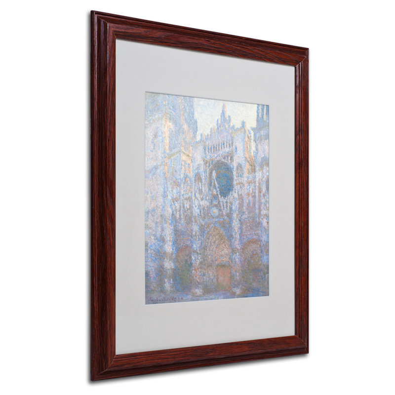 «Rouen Cathedral West Facade 1894» par Claude Monet, reproduction d'art sur toile, H 20 po x l 16 po x P 0,5 po, Brun