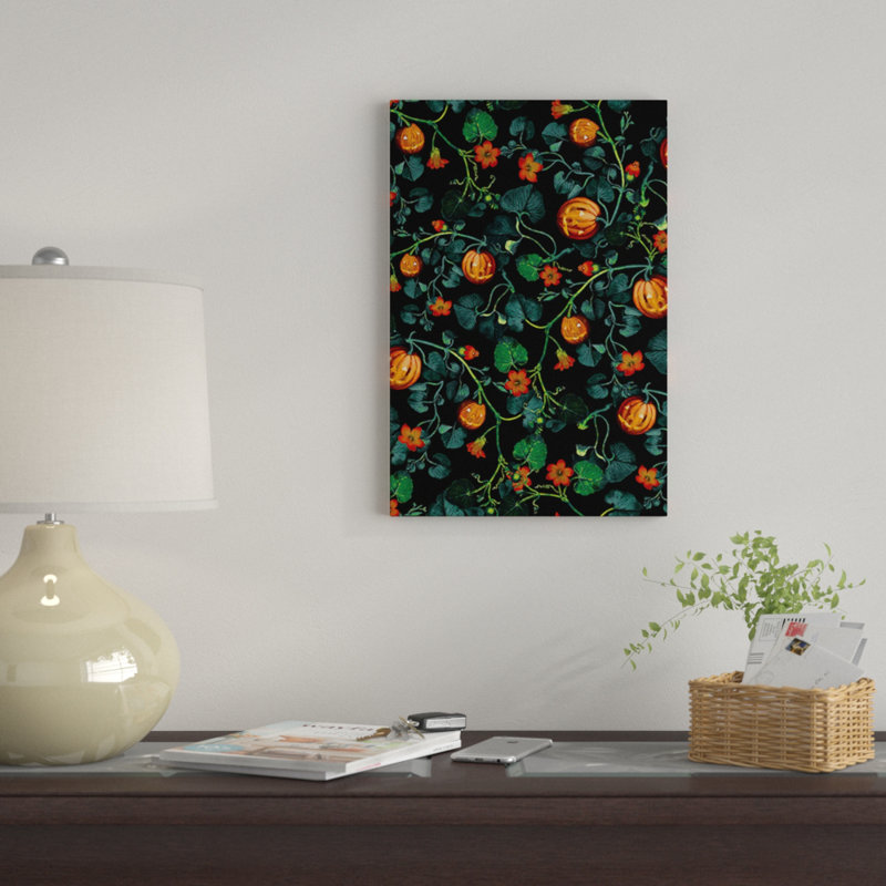" Halloween " by Burcu Korkmazyurek, 26" H x 18" W x 1.5" D, Black Framed Canvas, No Mat
