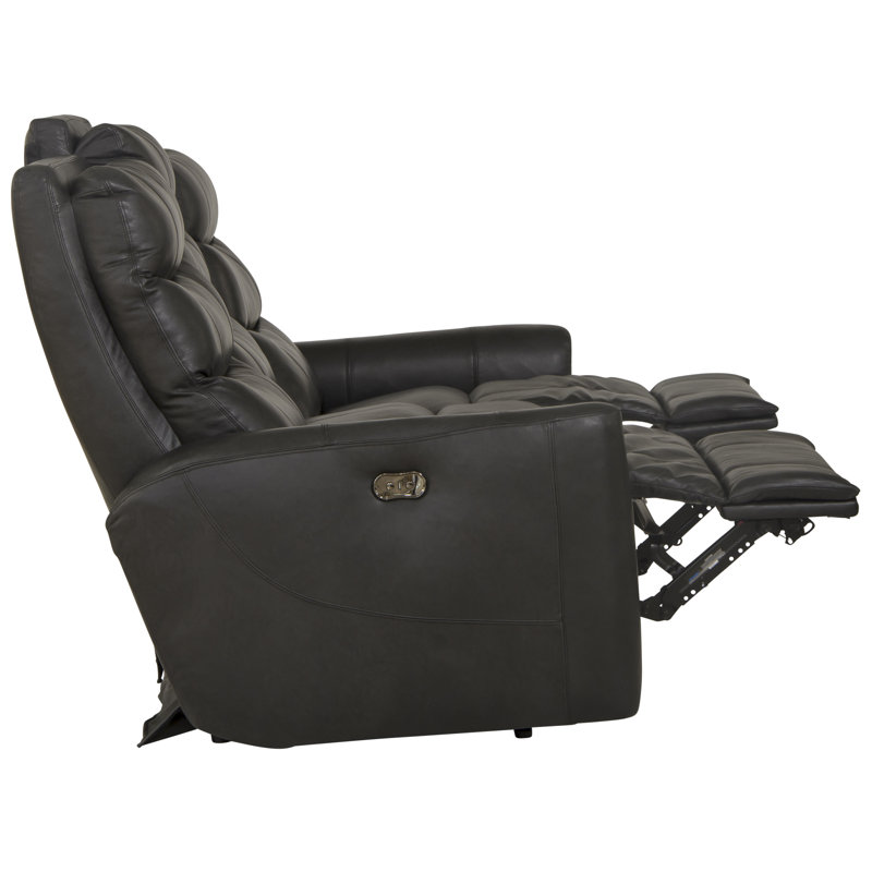 Meyah 81" Top Grain Italian Leather Match Power Reclining Sofa