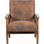 Fauteuil de style Mid-Century moderne de 25,38 po de largeur, brun clair-1351226491