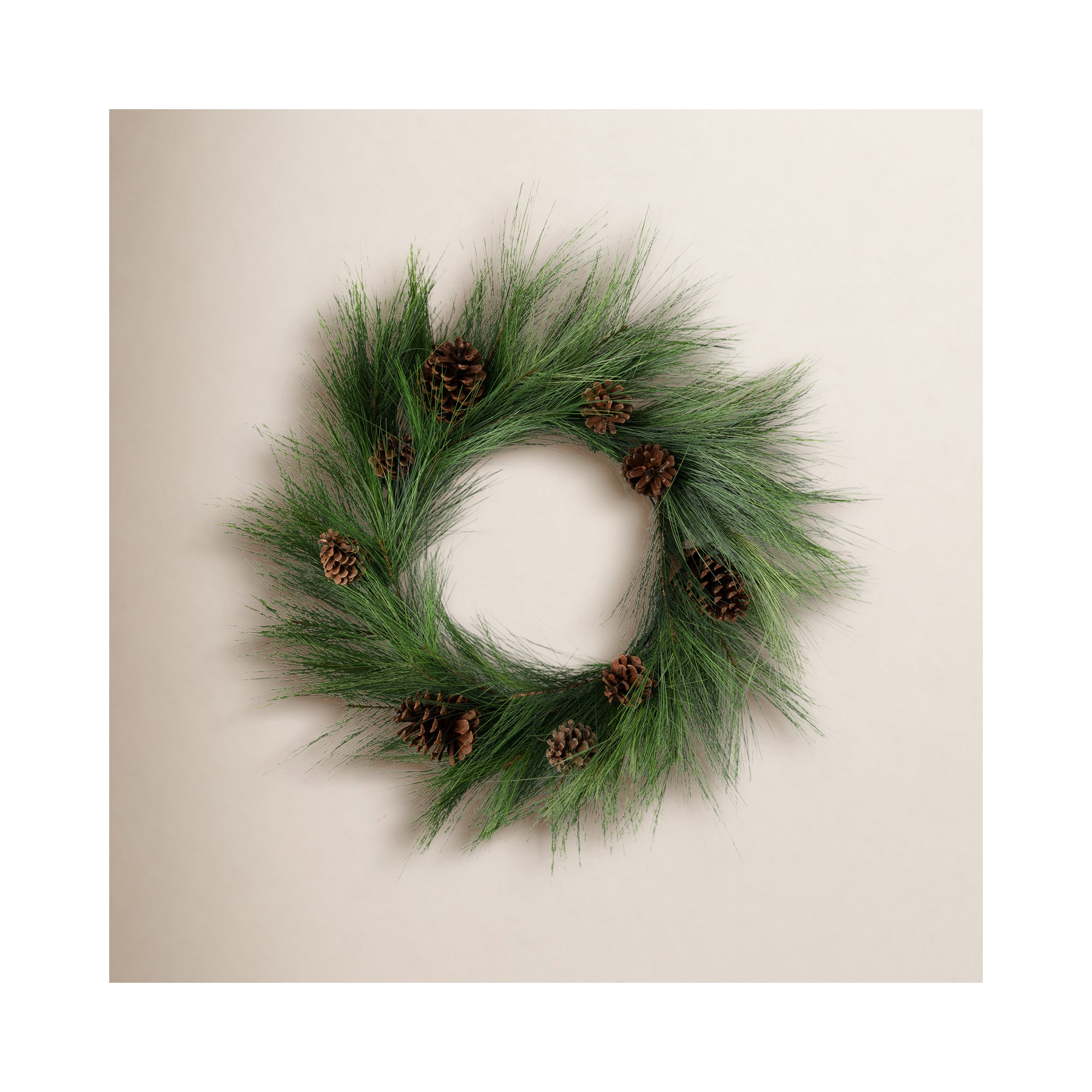 Wainright Faux Pine Wreath, 24" H x 24" W x 7" D