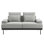 Proximity Upholstered Fabric Loveseat In Light Grey