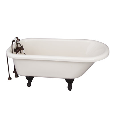 Anthea 60'' x 30'' Freestanding Soaking Acrylic Bathtub with Faucet