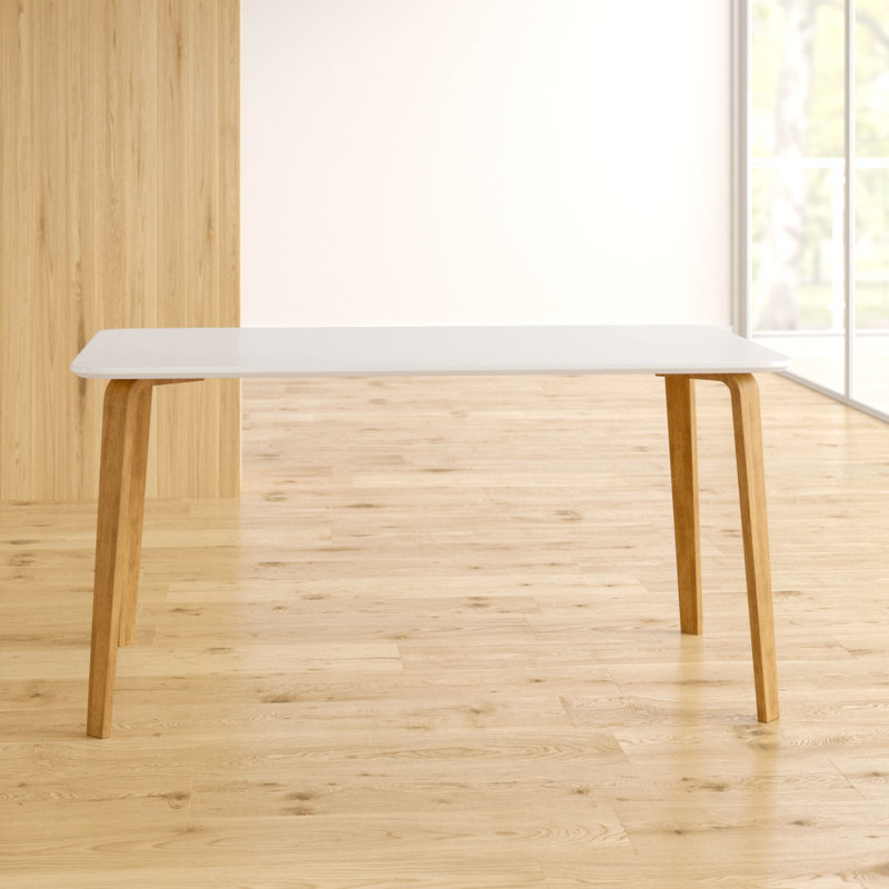 Aurelius Oak Solid Wood Dining Table, White