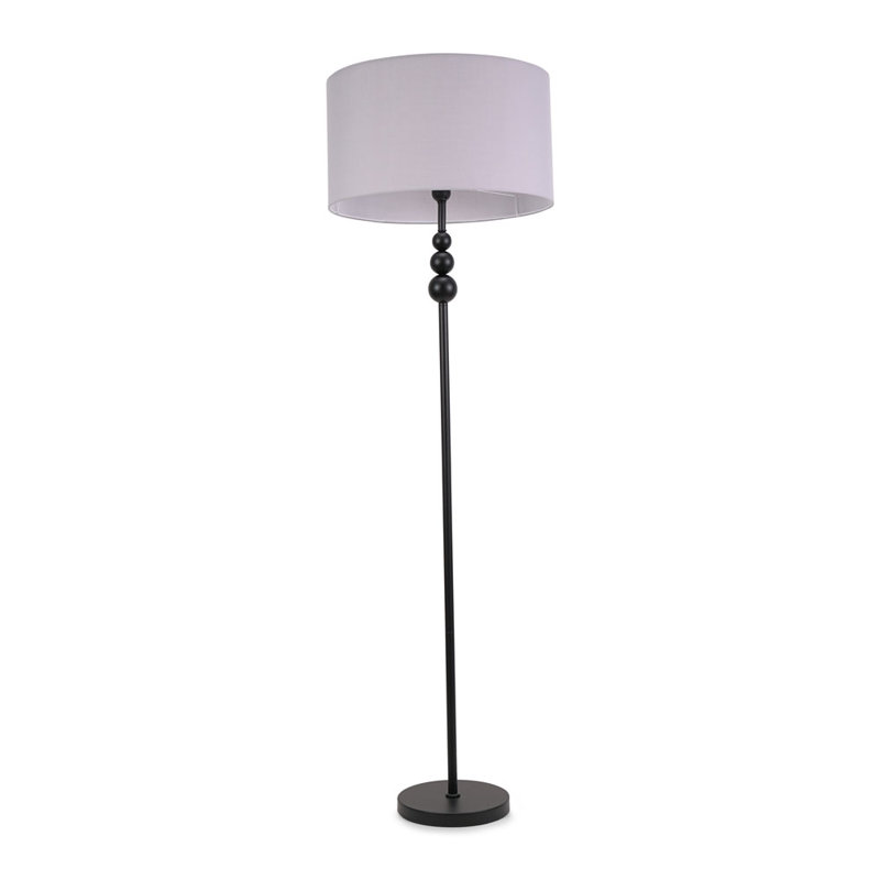 Randalia 145cm Traditional Floor Lamp, Grey, Black