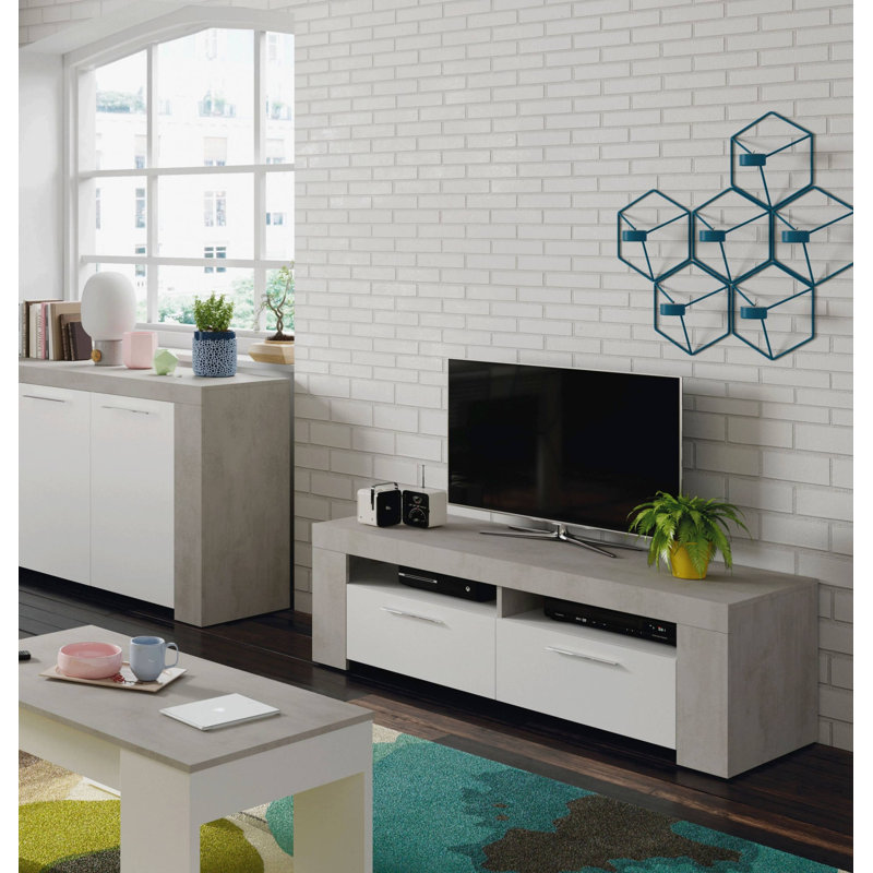 Chad TV Stand, Artic White