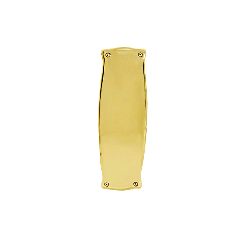 Prairie Double Dummy Door Push Plate, Polished Brass