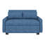 Canapé-lit escamotable avec dossier ajustable, poches de rangement, 2 coussins moelleux, ports USB-1699394326
