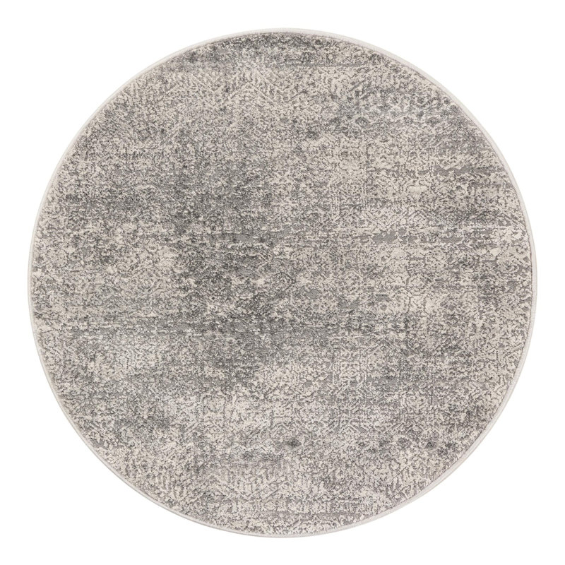 Kater Gray/White Area Rug, Round 10'
