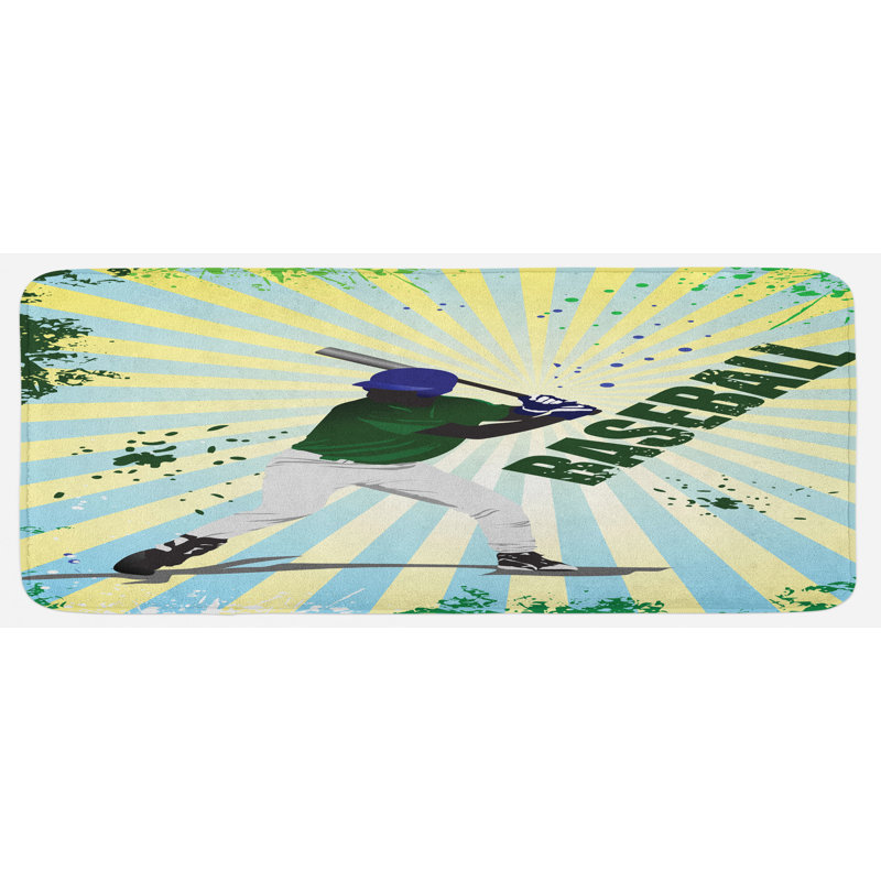 Tapis de cuisine baseball
