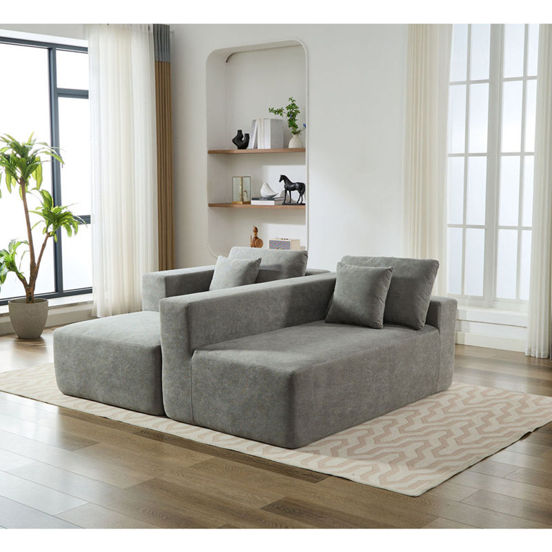 HomeyRelaxationSectionalSofa, Gray