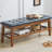 Shoe Bench Entryway Bench, End Of Bed, Bench Tufted Padded Seat With Solid Wood Shelf For Living Room