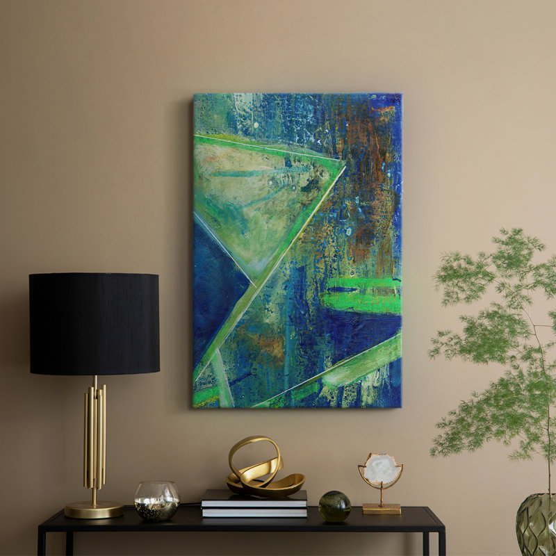GeometricInCoolVII -Custom Wrapped Gallery Cavas, 60" H x 40" W