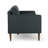 Bisera Dark Gray Twill Tufted Fabric Sofa with Walnut Wood Legs-57643959