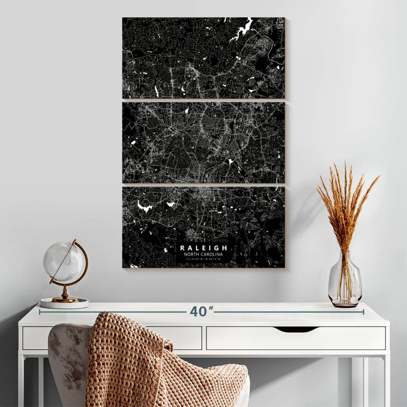 Aliaz Black Raleigh Map