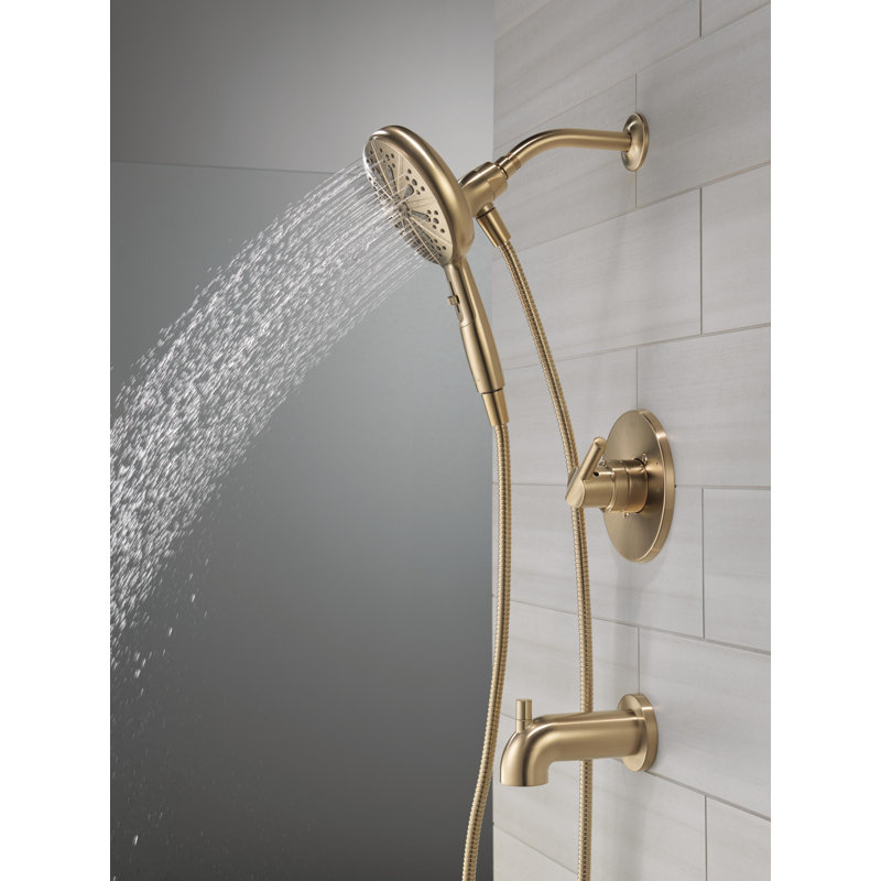 Nicoli 144749-HS Monitor 14 Series Tub and Shower with SureDock Hand Shower, Champagne Bronze