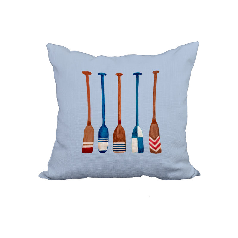 Housse et insert de coussin carré multicolore Oar, 20 po x 20 po, Bleu