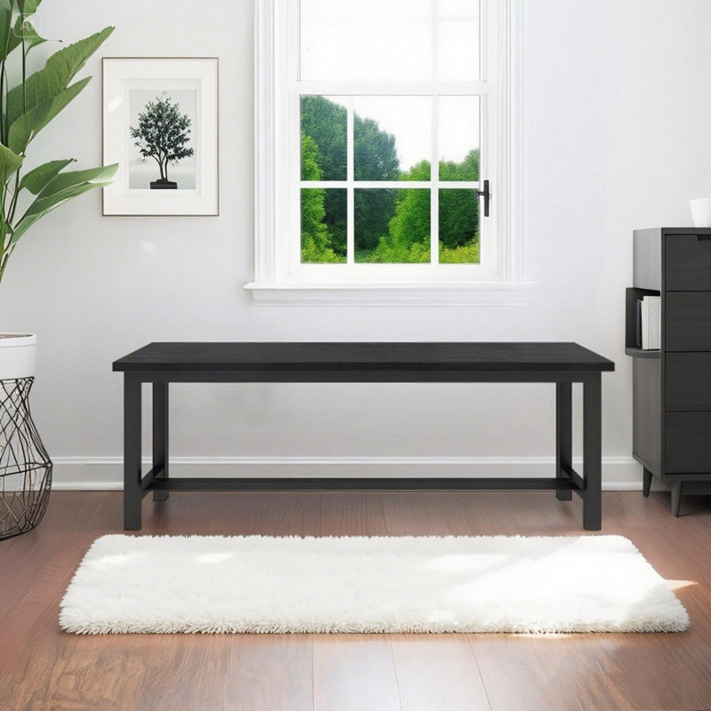 Mid-century Modern Dining Room Benches Set Of 2, Living Room Entryway Benches With Mdf Broad & Metal Frame, 39 Inch Kitchen Benches For Apartment, Dining Room, Living Room, Bedroom