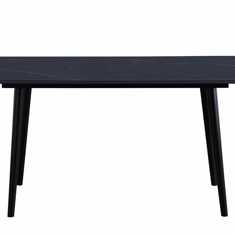 Table de salle à manger Meya, Noir