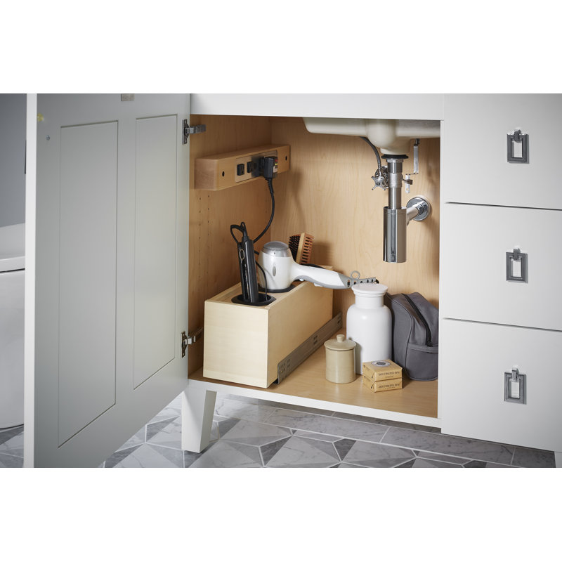 Rangement pour appareils électroménagers déroulant pour meubles-lavabos sur mesure Kohler®