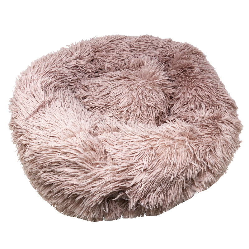 Lit pour chien arrondi moelleux et moelleux de haute qualité Pet Life, H 6,69 po x l 26,4 po x P 26,4 po, Rose