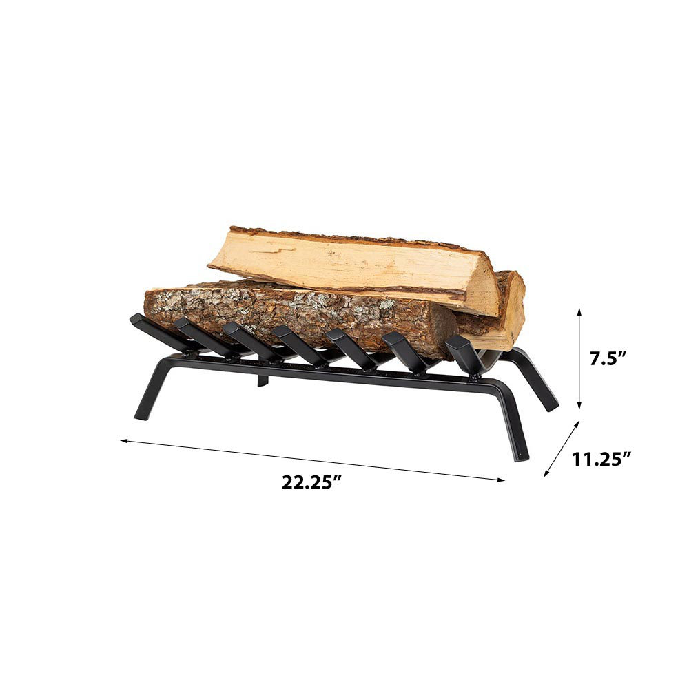 Fireplace Log Grate, 7.50" H x 22.25" W x 11.25" D