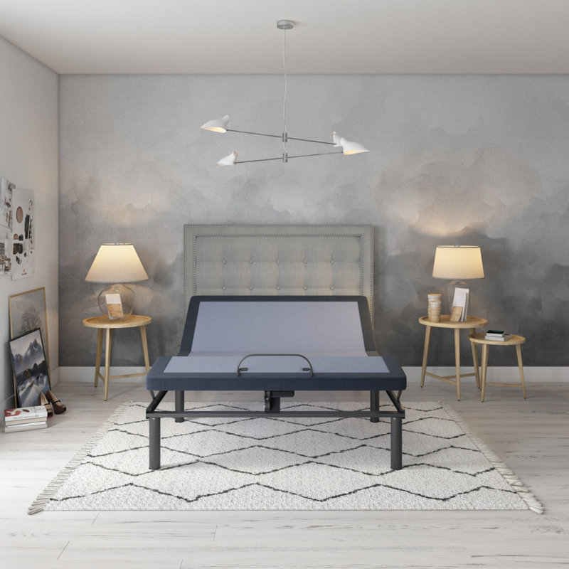 Base de lit simple réglable avec trois modes de vibration et réglages de la position de la tête et des pieds