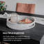 Plateau de service rond en rotin - Plateau tissé moderne avec poignées pour la table à manger, le salon, la décoration de patio - Plateau élégant en rotin pour servir les fruits, petit déjeuner - idéal pour une table basse (moyenne)