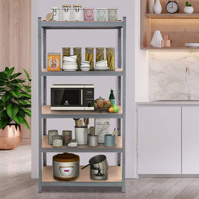 Trosper 71 inch.H Adjustable 5 Level Storage Shelves With Heavy Duty Steel Frame