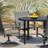 Metal Outdoor Table, Round Table for 6 with Umbrella Hole, Patio Table with Modern Minimalist Design-590712524-590712527