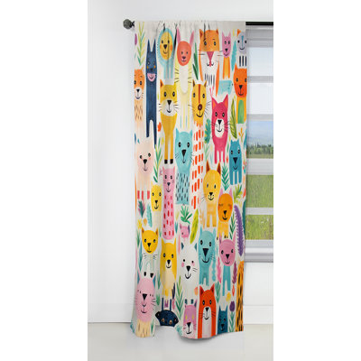 Bellmeade - Animal Nursery Abstract Blackout Curtain - 1 Panels