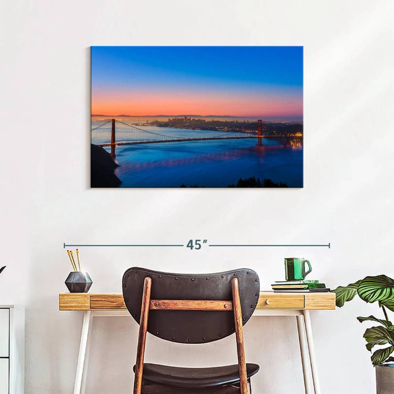 Lilie Golden Gate Bridge Nightfall, H 24 po x l 36 po